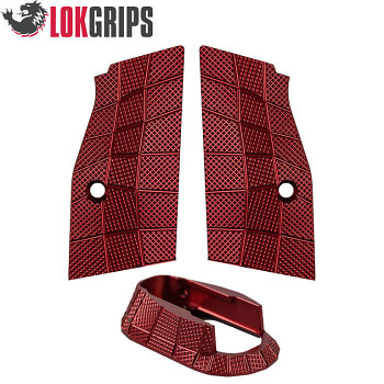 CZ SHADOW 2 ALU GRIDLOK SET - TRICHTER & GRIFFE | ROT