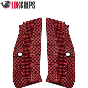 CZ 75B & SP-01, CZ TS 2, CZ SHADOW 2 ALU GRIDLOK GRIPS | RED