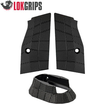 CZ TS 2, CZ 75 Tactical Sports alu Gridlok set - magwell & grips